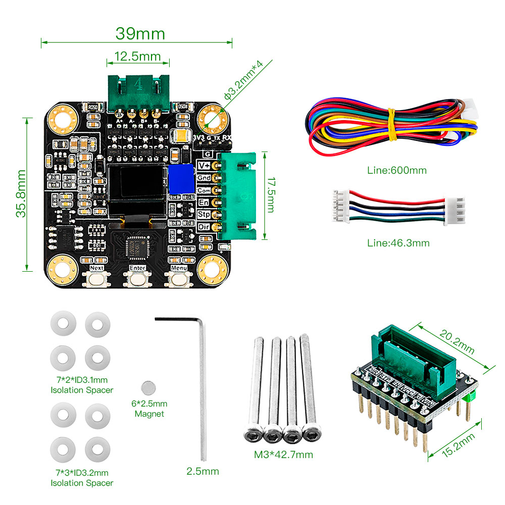 Makerbase MKS SERVO42C PCBA NE - огляд і ціна Closed Loop Stepper Motor Nema 17